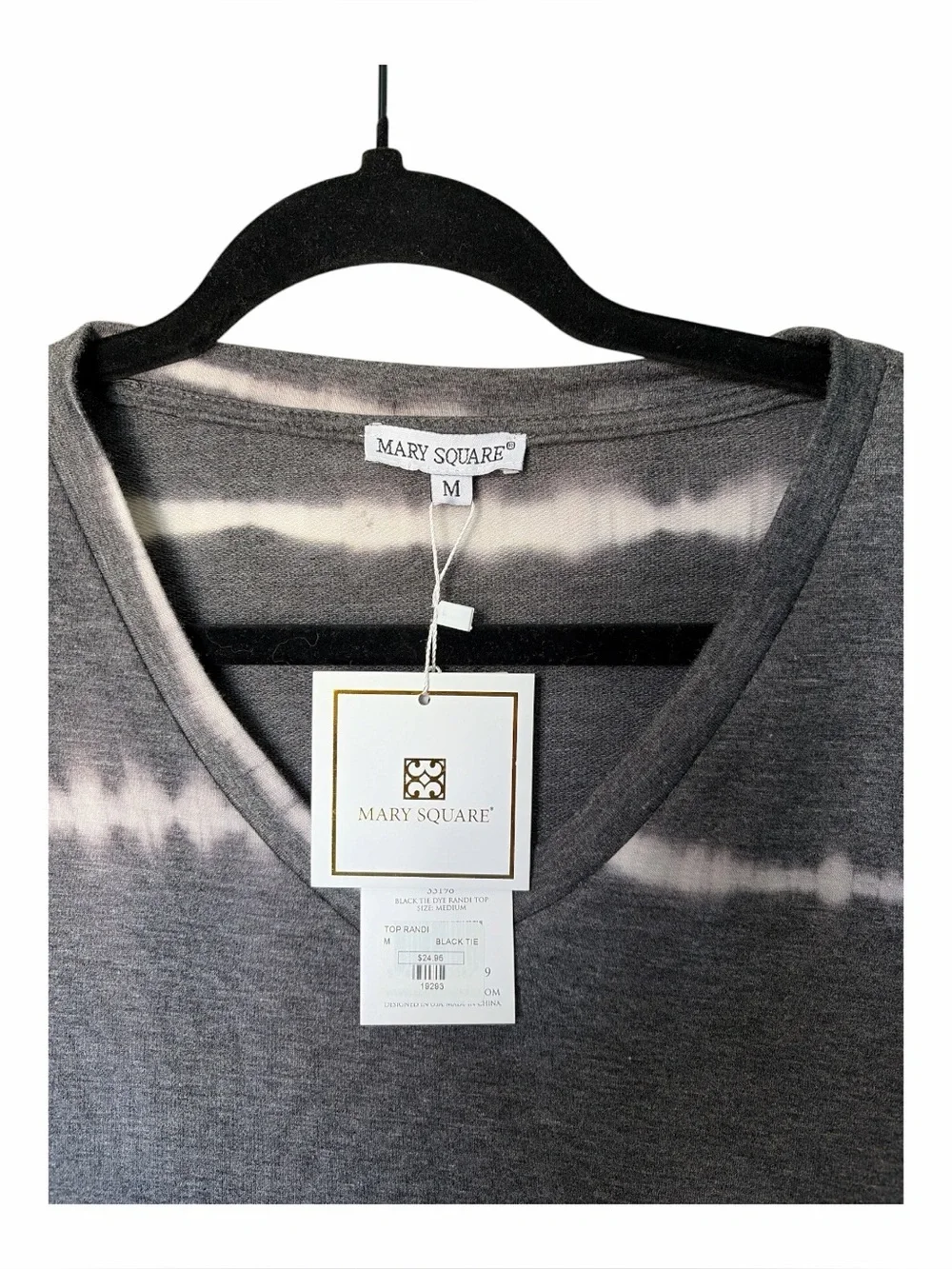 NWT Mary Square Size Medium Gray Tee